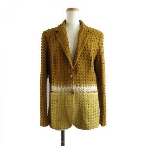 Missoni Chrochet Knit Woven Blazer Size 42 Ombre Orange Label Main Line Italy